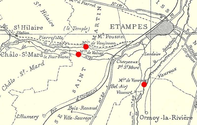 Les moulins de Saint Marquis sur le plan de Léon Marquis (1881)