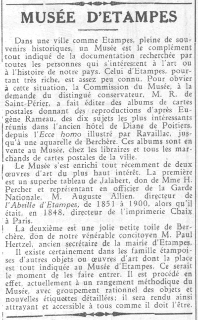 L'Abeille d'Etampes du 21 mai 1932