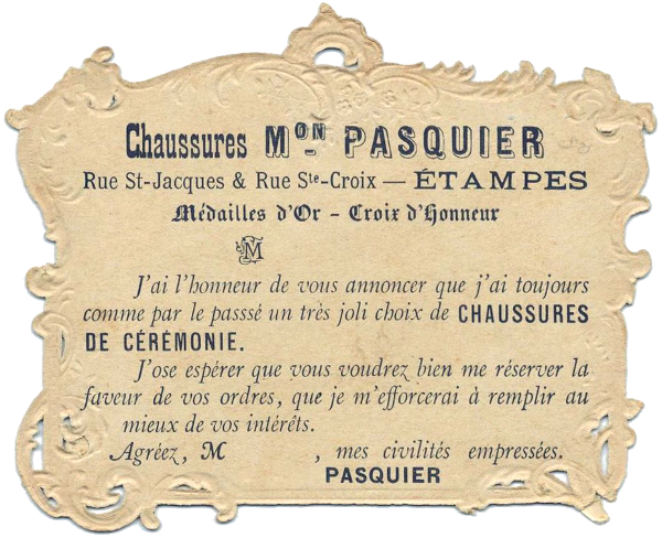 Image publicitaire de la Maison Pasquier d'Etampes