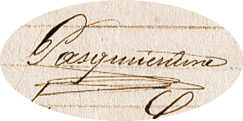 Signature d'Armand Paulin Pasquier en 1876 son mariage en 1872
