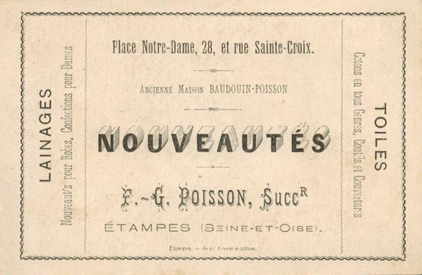 Image publicitaire pour la Maison Poisson à Etampes