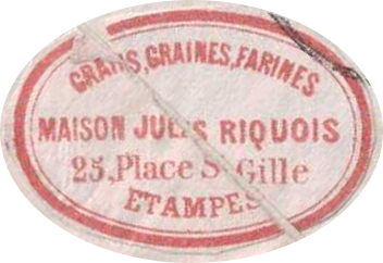 Jules Riquois, marchand de grains à Etampes en 1877