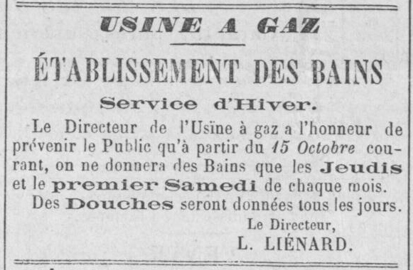 Réclame Usine à Gaz (1888)