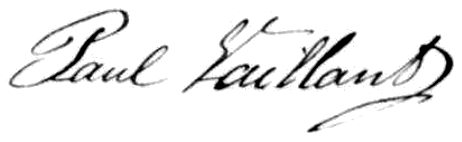 Signature de Paul Vaillant en 1887