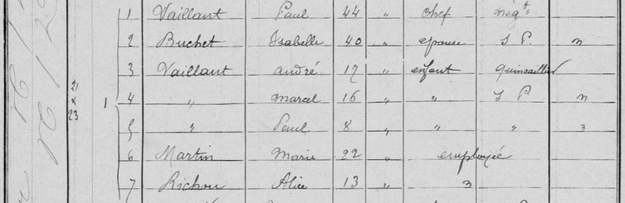 Recensement de 1901