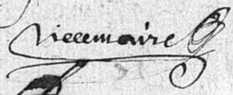 Signature de Gilles Villemaire en 1769