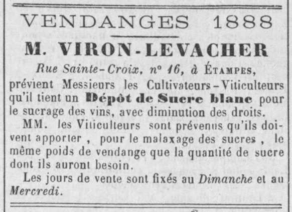 Réclame Viron-Levacher (1888)