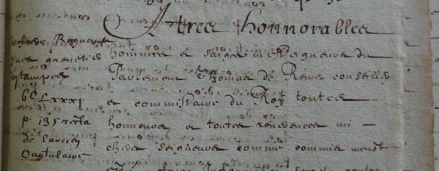 Le cartulaire de Bourges, recto du folio 210