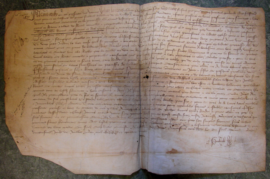 Contrat d'accensement du 20 juillet 1480