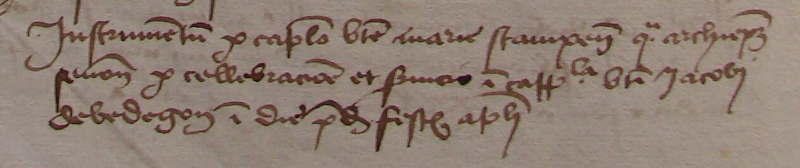 Titre donné au texte par le cartulaire, f°43v°