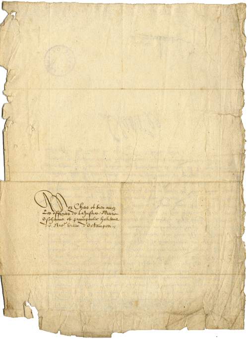Lettre de Charles IX aux Etampois (9 octobre 1569)