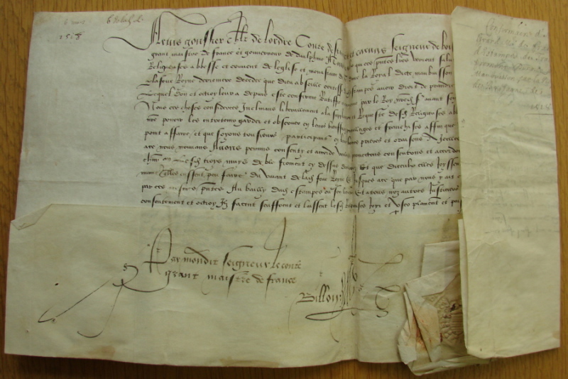 Charte d'Artus Gouffier en faveur des religieuses de Maubuisson (Paris, 6 mars 1519)