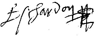 Signature de Chardon en date du 13 février 1593