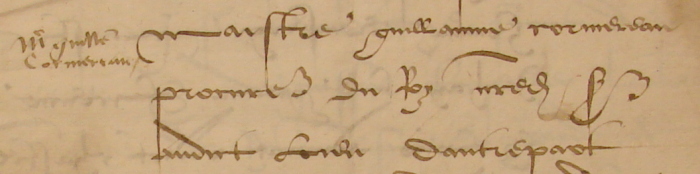 Mention de Guillaume Cormereau en 1515