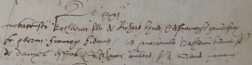 François Bidault et Catherine Bidault femme de Daniel Egal (Notre-Dame, 21 janvier 1569)