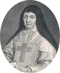 Mère Marie-Angélique, gravure d'après Philippe de Champaigne