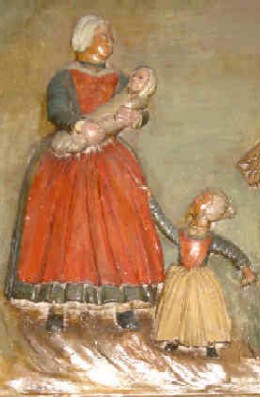 Pélerine de Saint-Phalier à Chabris (relief peint de la fin du XVIIe siècle ou du début du XVIIIe siècle à