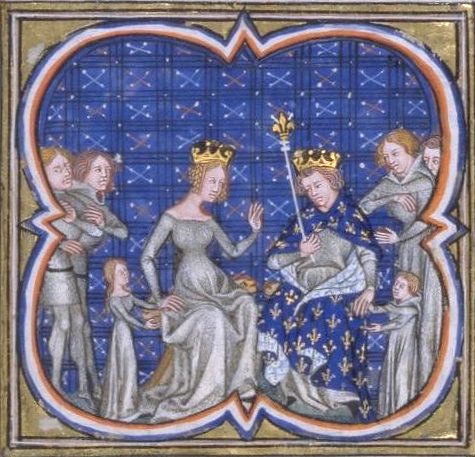 Philippe Ier et sa famille (enluminure des Grandes Chroniques de France, XVe sièce)