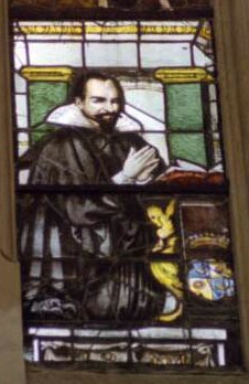 Eudes le Maire sur un vitrail de 1614 à l'église parisienne de Saint-Etienne-du-mont (1614)