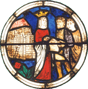 Blanche de Castille (vitrail de Saint-Léonard de Croissy)