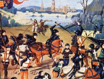 La défaite d'Azincourt (miniature du XVe siècle)