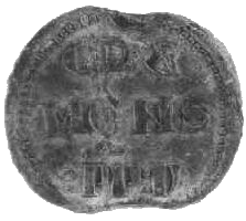 Bulle de Clément V (verso de ce sceau de plomb)