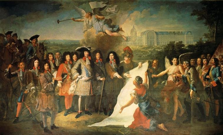 Fondation des Invalides par Louis XIV en 1674 (tableau de Pierre Dulin, vers 1710 )