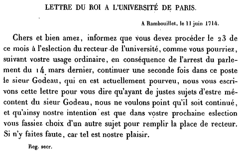 Lettre de Louis XIV dans l'édition Depping de 1855