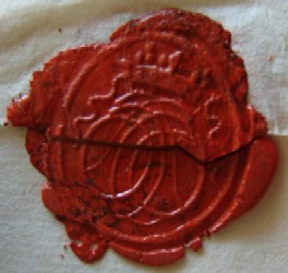 Sceau de François Mauduison (cire rouge)