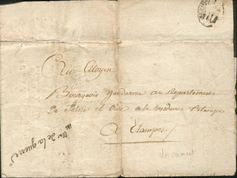 Lettre du Ministère de la Guerre