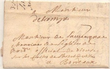 Courrier de 1722