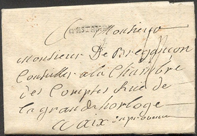 Courrier de 1760