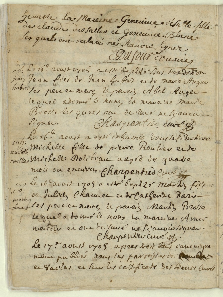 Page 18 du Registre paroissial de Saint-Martin d'Etampes pour l'année 1905