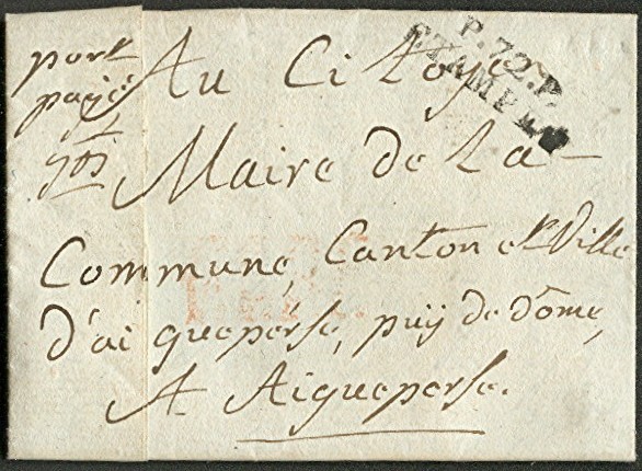 Lettre de Gervais Bardonnaud du 21 juin 1803
