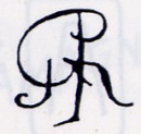 Monogramme de Georges Roux selon le Dictionnaire de la Cartophilie