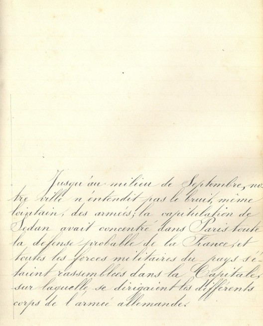 Première page du récit de Béranger