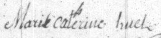 Signature de Marie Catherine Huet en 1788