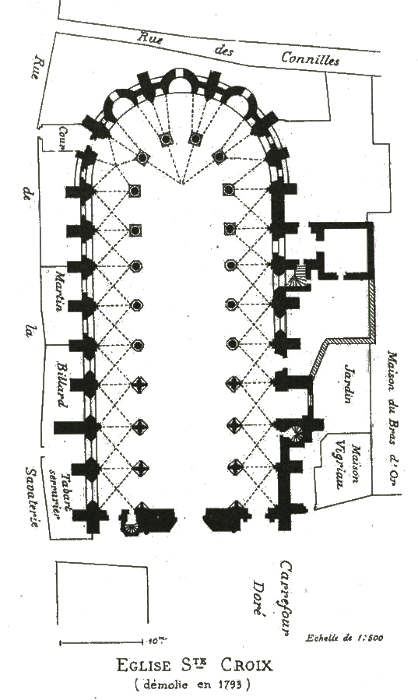 Plan de Sainte-Croix tracé par Léon Marquis en 1881