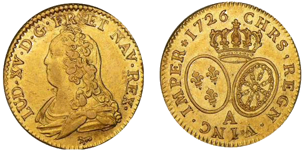 Demi-écu d'or de Louis XV