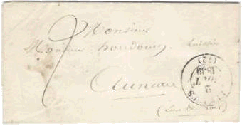 Courrier de 1839