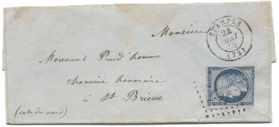 Courrier de 1852