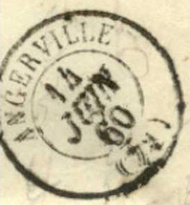 Courrier d'Angerville de 1860