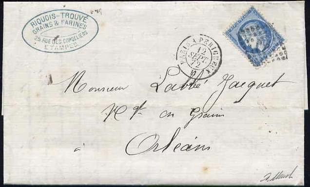 Courrier de 1872