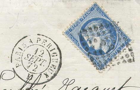 Courrier de 1872