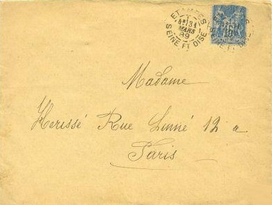 Courrier de 1889