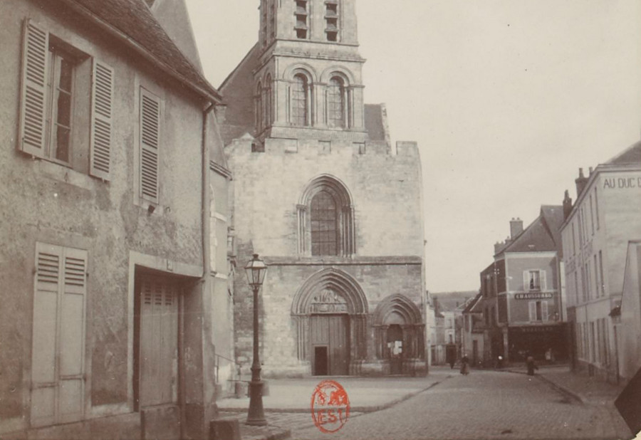 L'église Notre-Dame d'Etampes en mars 1902