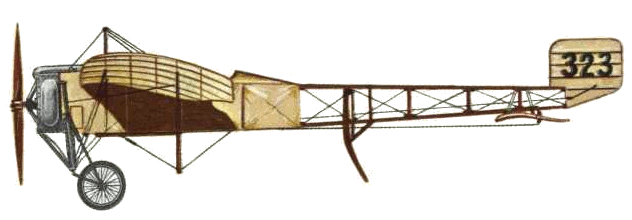 Blériot XI.2 (dessin emprunté au site de Jean-Noël Passieux)