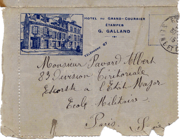 Courrier du 30 avril 1915