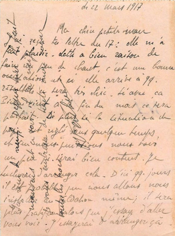 Lettre d'Olivier Vachée à sa mère (1917)