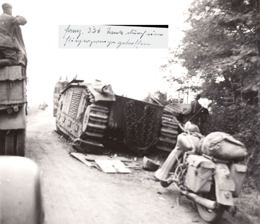 Clich&eacute; pris par un fantassin allemand en juin 1940